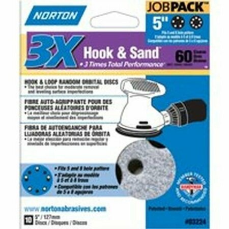 NORTON CO Sanding Disc H/L 5In 60Grit 03224